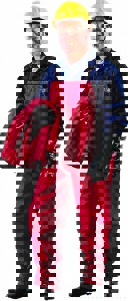 Series 66-662 Non-Disposable Rain & Chemical-Resistant Bib Overalls: Red, Spunbound